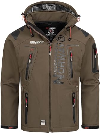Geographical Norway TECHNO - Erkek Su Ge irmez Softshell Ceket Fermuarl  - D  Mekan Kap onlu Mont - Erkek K  Taktik R zgar Ge irmez -  deal D  Mekan Aktiviteleri - Hafif, Nefes Alabilir, Termal