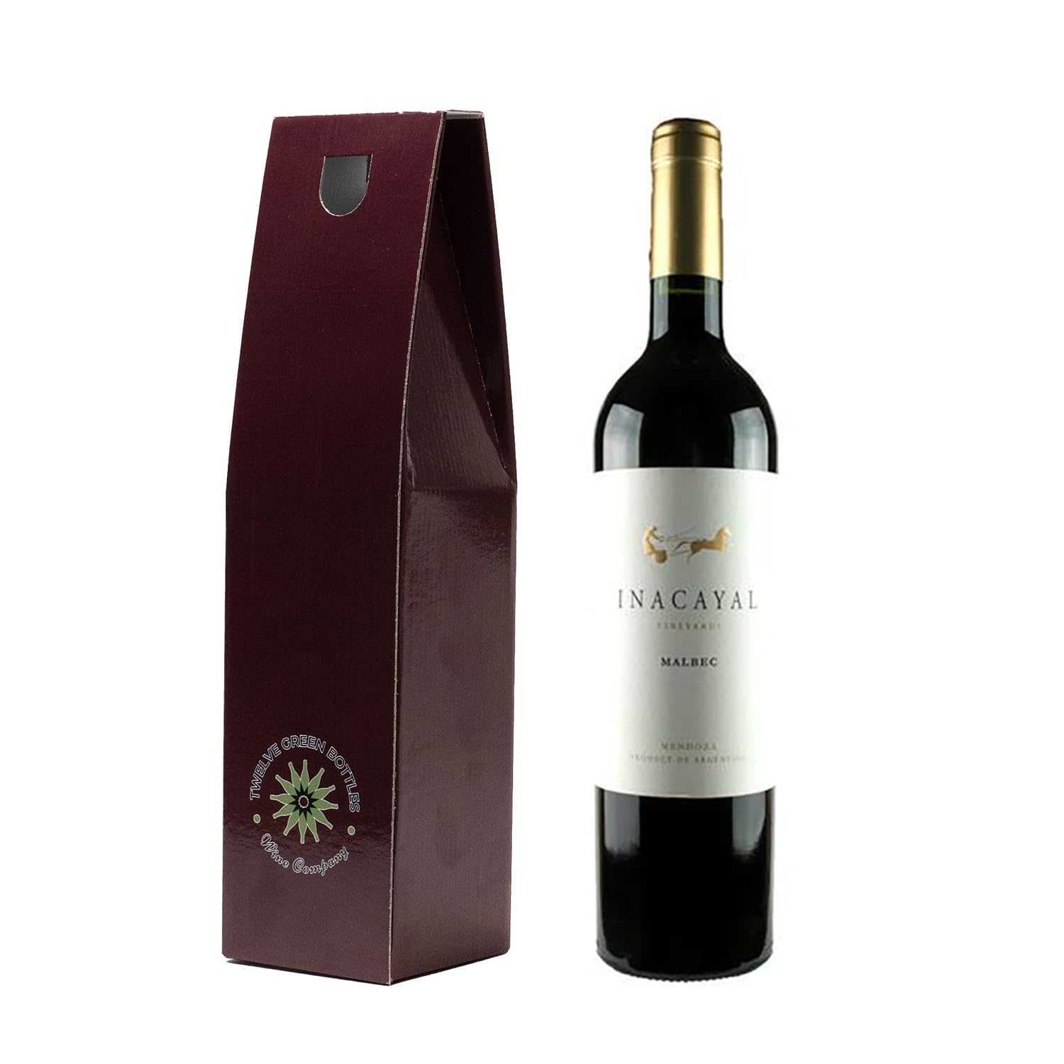 Twelve Green Bottles | Inacayal Malbec 75cl In Branded Gift Box | 13.5% ABV