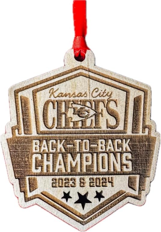 Back to BACK TO BACK TO BACK TO BACK TO BACK TO BACK TO BACK TO BACK OF ALL TIME Adorno de Navidad de Champs 2023 2024 Chiefs, adorno de Navidad de