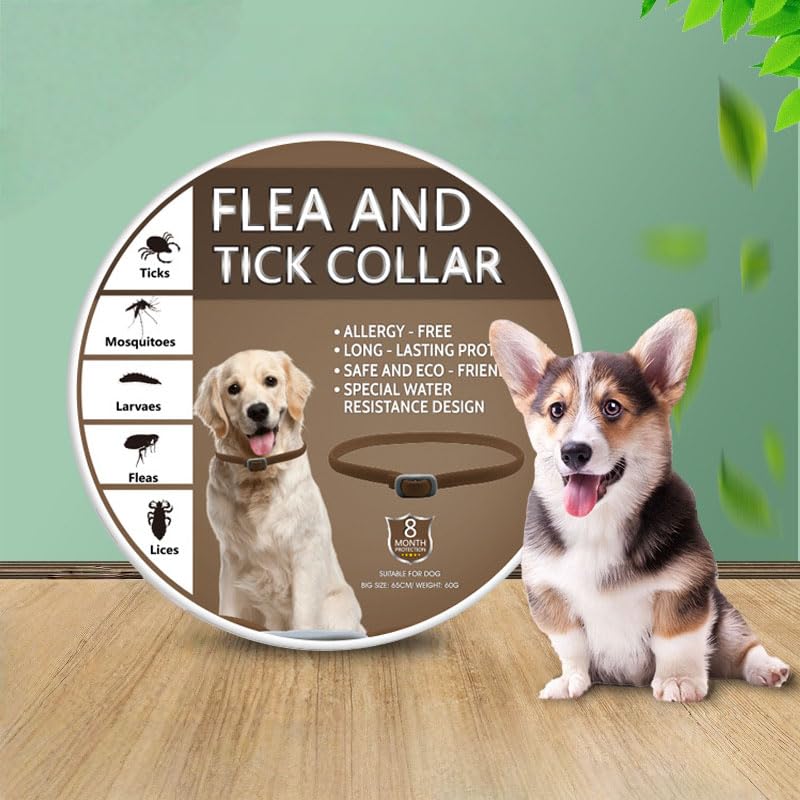 2 PCs Dog Collars, Adjustable Collar for Dogs Waterproof Soft Comfortable Collar with 32 Weeksr, One Size Fits All, brown - Image 2
