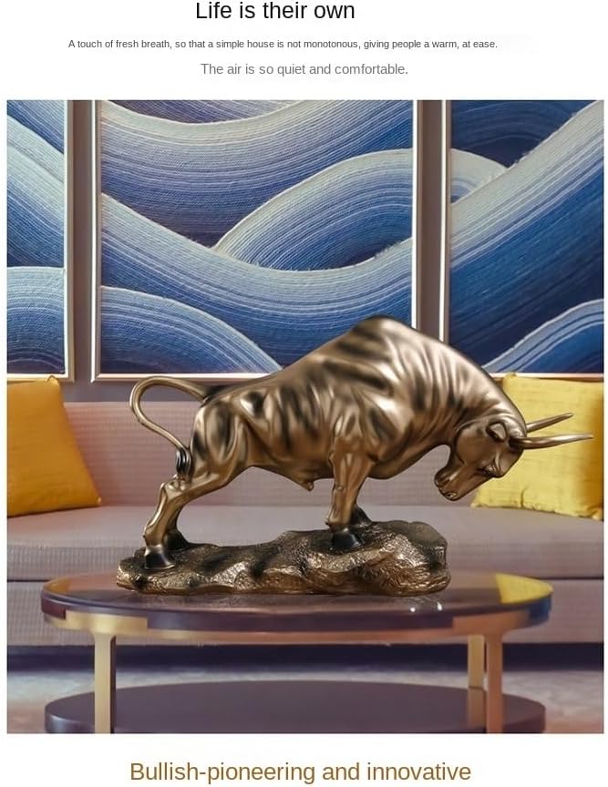 像研究オフィスデスクトップ闘牛樹脂工芸リビングルームワインキャビネット装飾幸運の装飾品