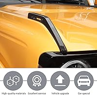 Vista 5 de JeCar Cubiertas de visera de sendero de capó, accesorios de decoración exterior de ABS para Ford Bronco 2021-2022, acabado de fibra de carbono