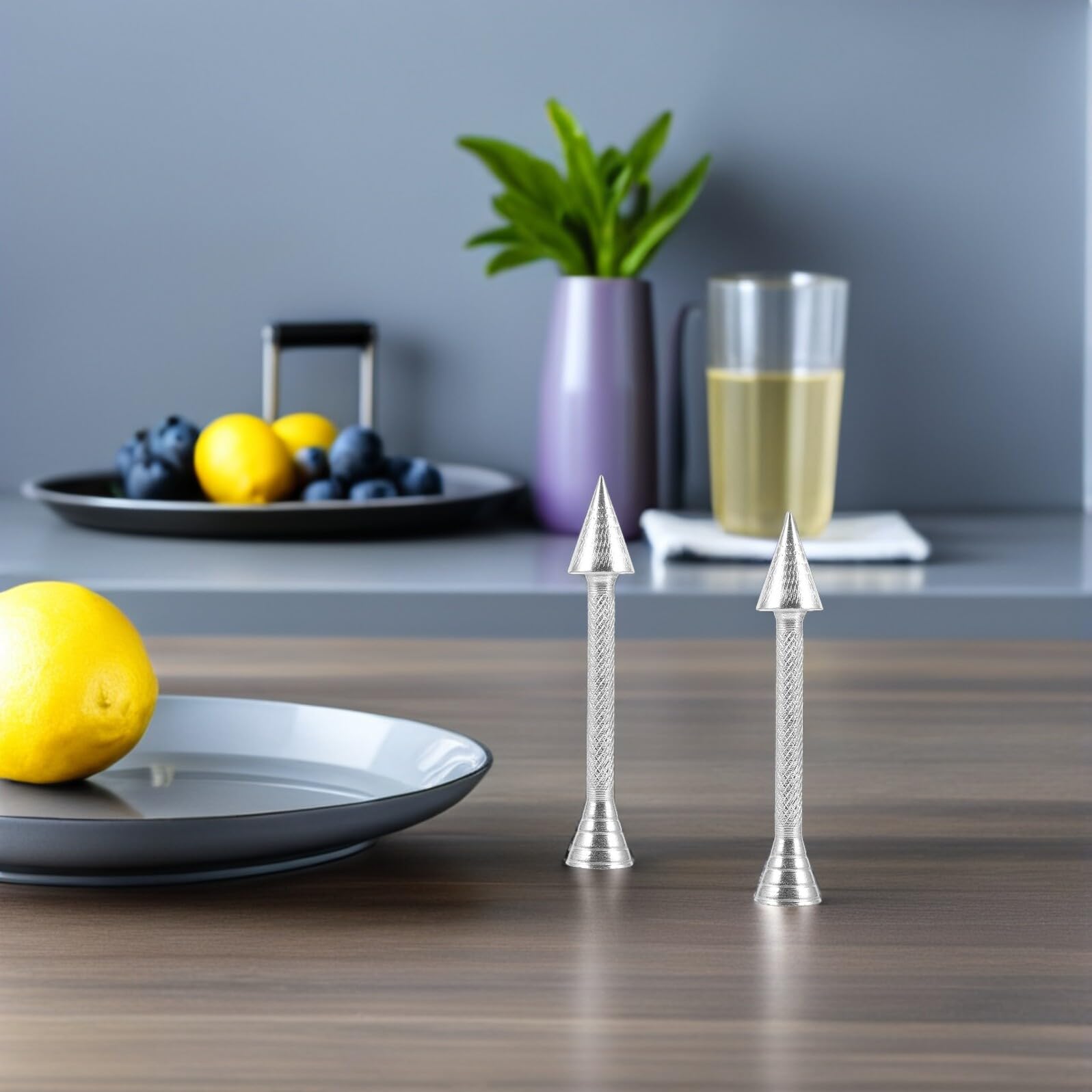 Juego de 8 Varillas para Decorar Pasteles de Aleación de Aluminio Plateadas Soporte Cónico Estable Boquillas para Glaseado Precisas Utensilios para Repostería y Decoración de