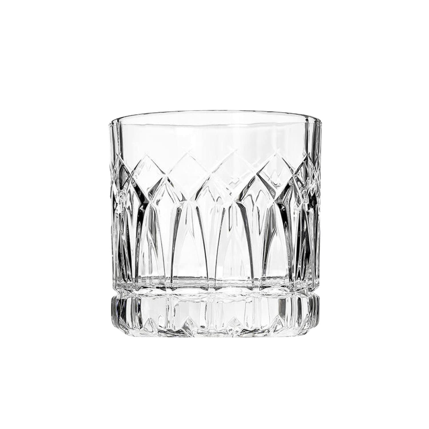 Ocean Traze Future (Ftr) Double Rock Glass Set of 6, 350 Ml, P03661 - Lowball, Water, Whiskey, Old Fashioned, Scotch, Cocktail Glass