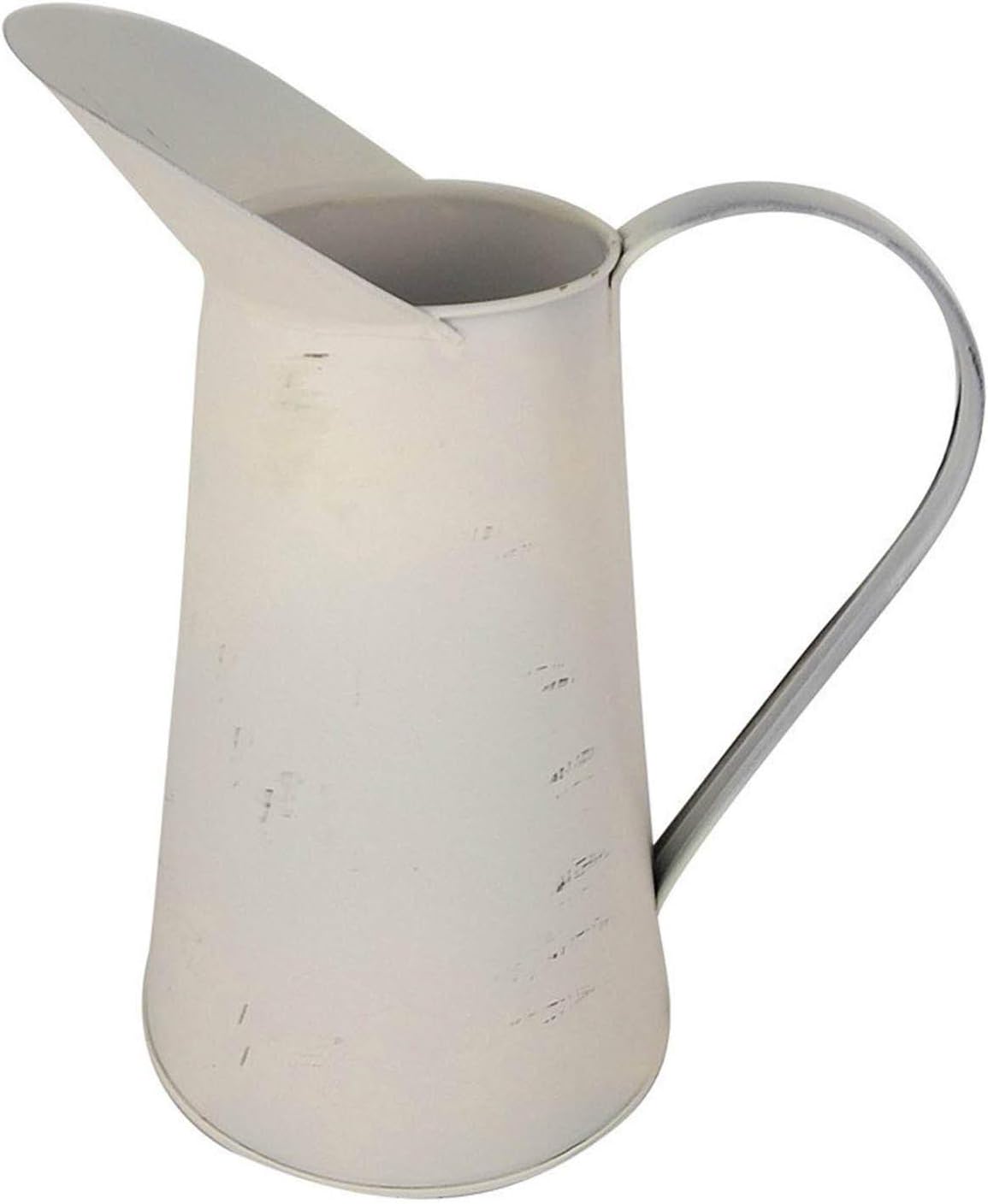 Craft Outlet Inc Craft Outlet 11" Off White Tin Pitcher
