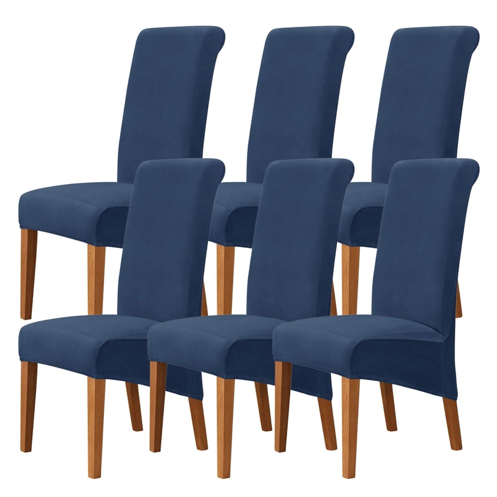 NMVAWIPT Stretch High-Back Dining Chair Covers, Removable Slipcovers, Machine Washable, Universal Fit For Home, Restaurant & Banquets(#9,6Pcs)