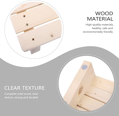 Miniatura 2 de STOBOK Reposapiés de madera para debajo del escritorio, banco inclinado reposapiés, reposapiés ergonómico, taburete de mesita de noche para oficina,