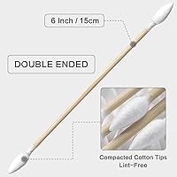 Vista 2 de 400PCS Gun Cleaning Swabs, Double Ended Cotton Swabs, 6 Inch Long Cotton Swab in Storage Box - Pointed Cotton Swabs, Bamboo Cotton Swabs Lint Free