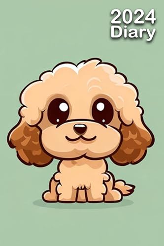 2024 Diary: Cavapoo | A5 Week to View Dated from Jan 2024 to Dec 2024 | Weekly Planner Agenda Personal Organiser