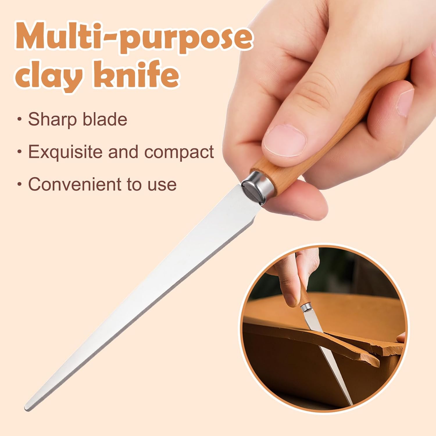 COHEALI 20 pcs Modeling Blade Smoothing for Carving Sculpting/Sculpture Tool Tools Experts Wood Fettling Pottery/Ceramic Ceramics Knife Handles Pottery Carpenter Sculpting Wooden