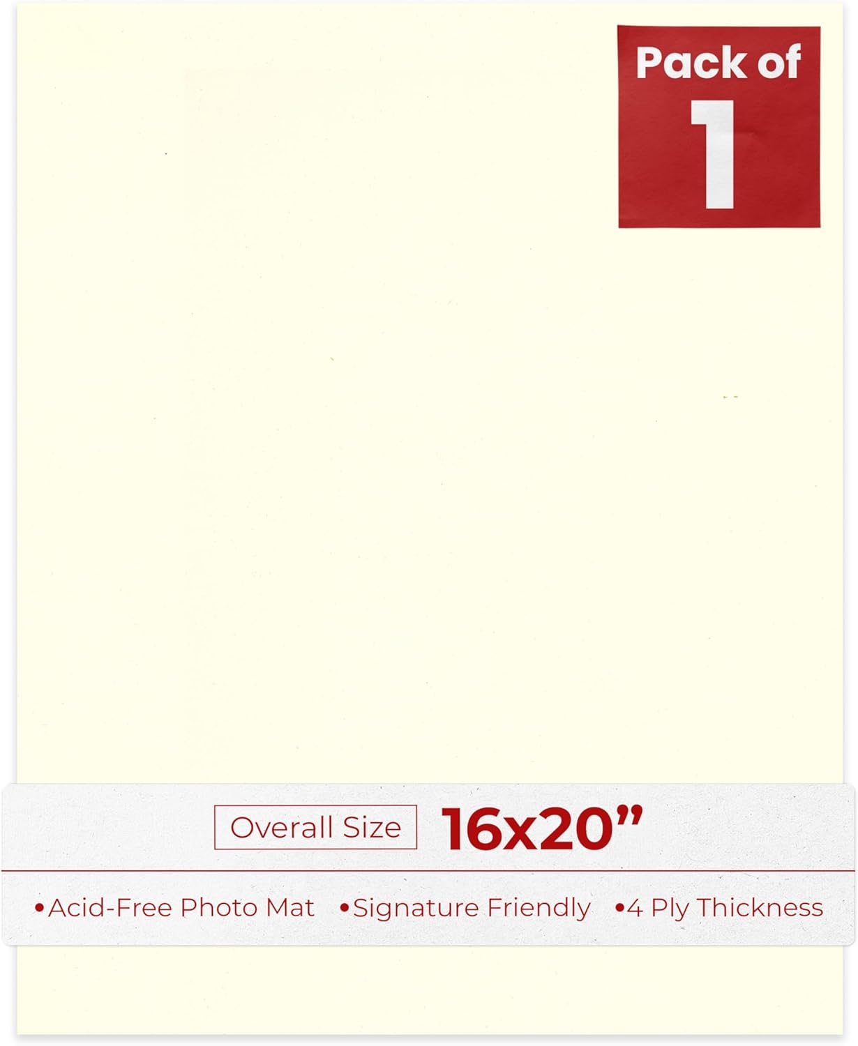 Textured Cream 16x20 Backing Board - Uncut Photo Mat Board