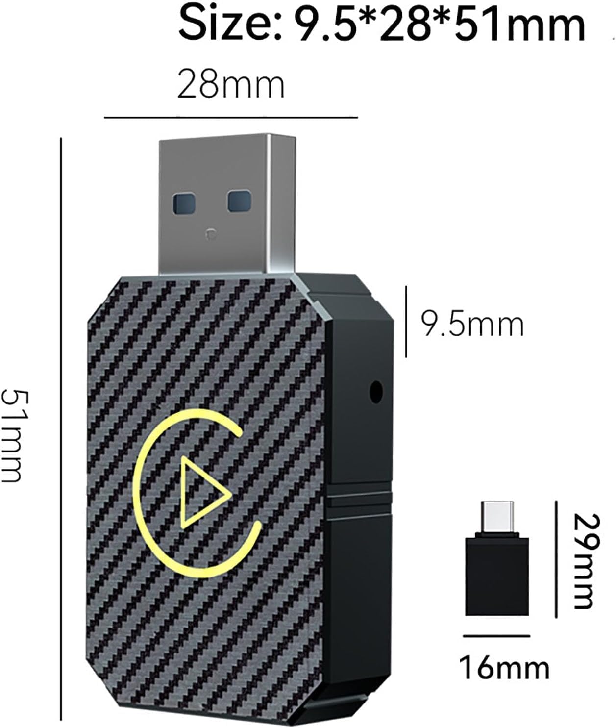CarPlay Wireless Adapter for Smart Fortwo III cabrio (A453) /2014-2019