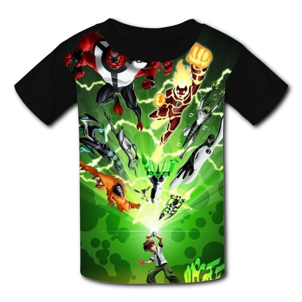 Ben-Ten Kids Fashion 3D Printing Short Sleeve Tshirts for Boys Girls