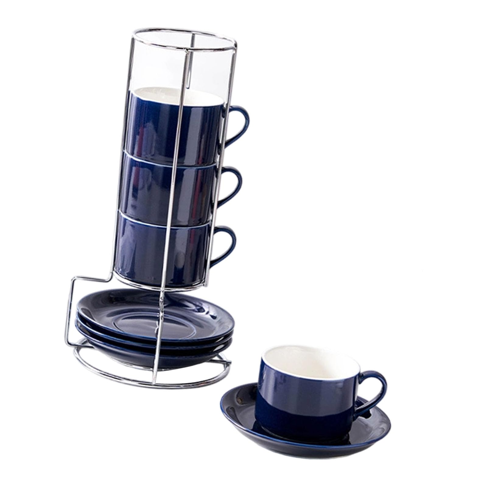 Set Tazze e Piatti in Ceramica Verde Adatti 8OZ Sostanza Non mortale Sedicicento Bevande Calde e Fredde Set Bevande Ideali per l'uso Quotidiano in Ufficio