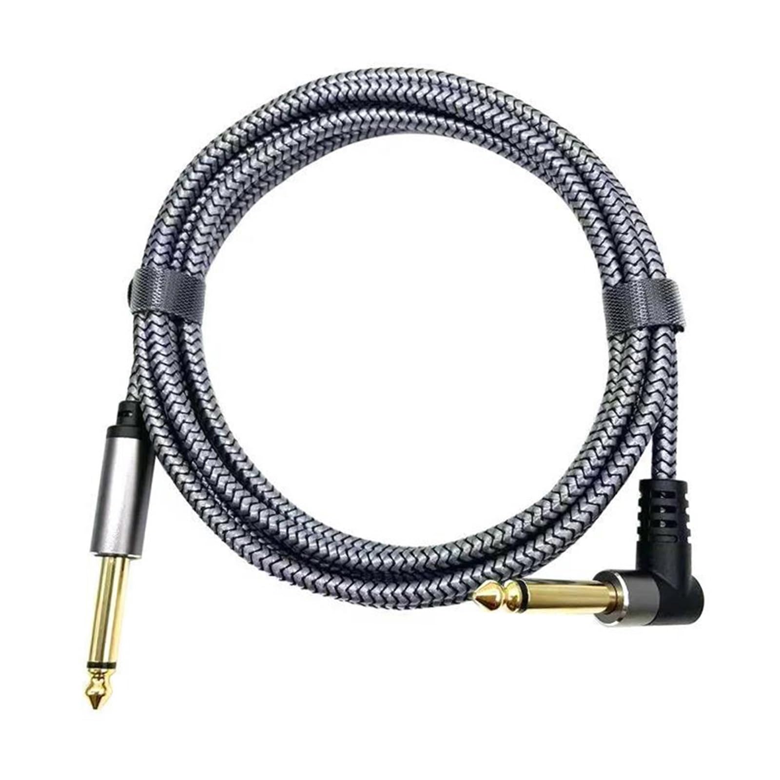 Guitar Cable de Audio Cable De Instrumento Amplificador Alambre Profesional 6,35 Mm Para Guitarra Eléctrica | Cable de para guitarra(Grey,8M)