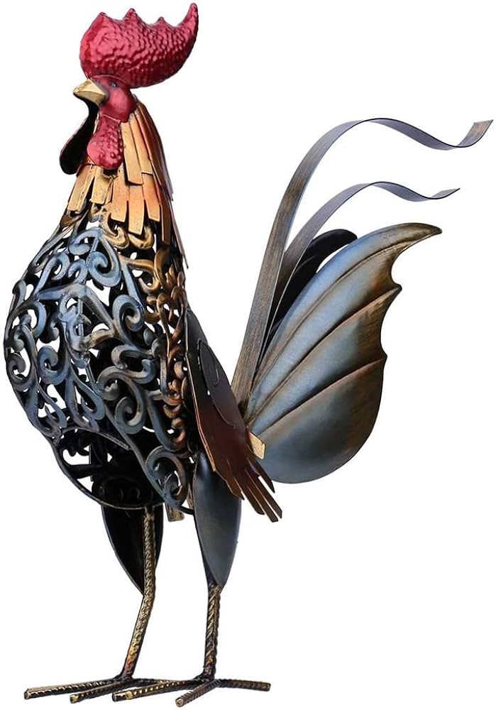 Amazon.co.jp: Tooarts 金属 彫刻 鉄おんどり ホームファニシング