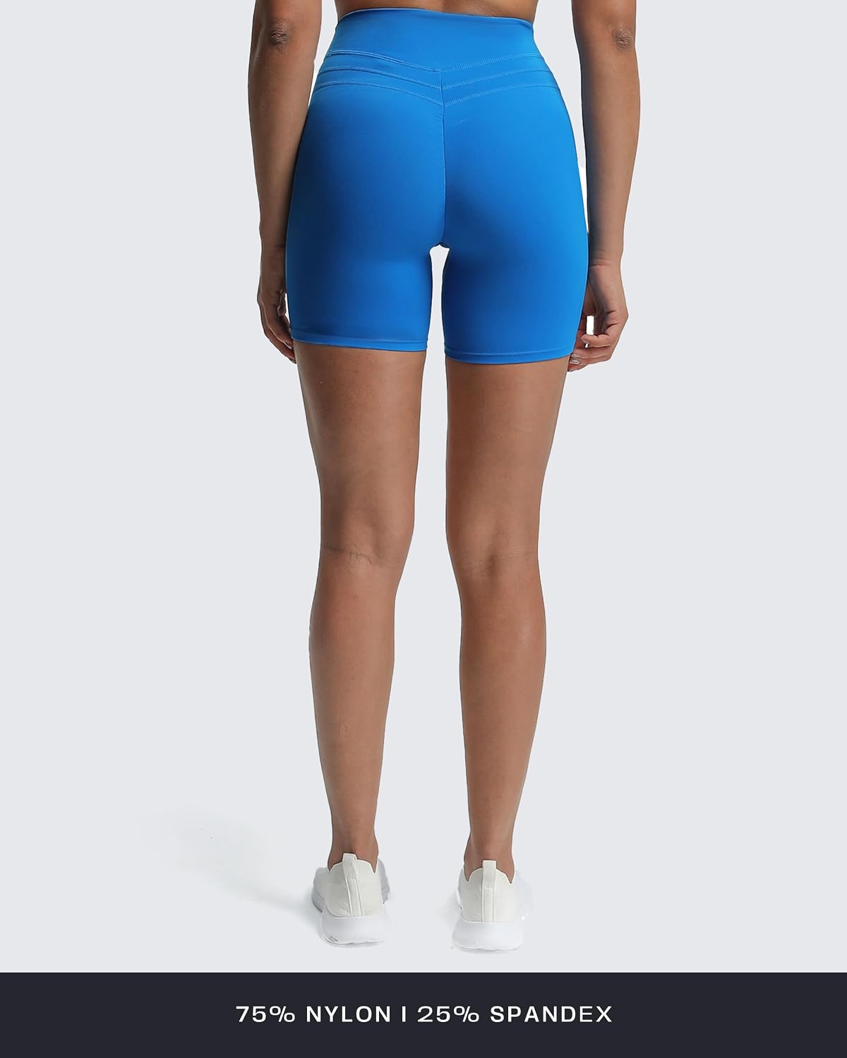 Aoxjox Luna Workout Biker Shorts for Women Tummy Control High Waisted Exercise Athletic Gym Running Yoga Short 6"