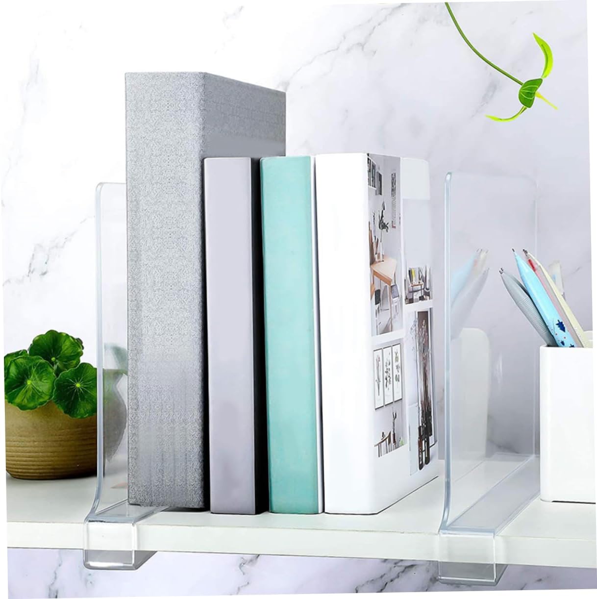 Closet Shelf Organizers 6pcs Plastic Wardrobe Dividers Closet Door Organizer Space-Saving Easy to Adjust