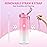 WEMEET 18/10 Stainless Steel Sport Water Bottle with Removable Straw, BPA-Free, 24oz Double Walled Vacuum Insulated Bottle, for Sports, Gym, Travel, School(PINK WHITE)