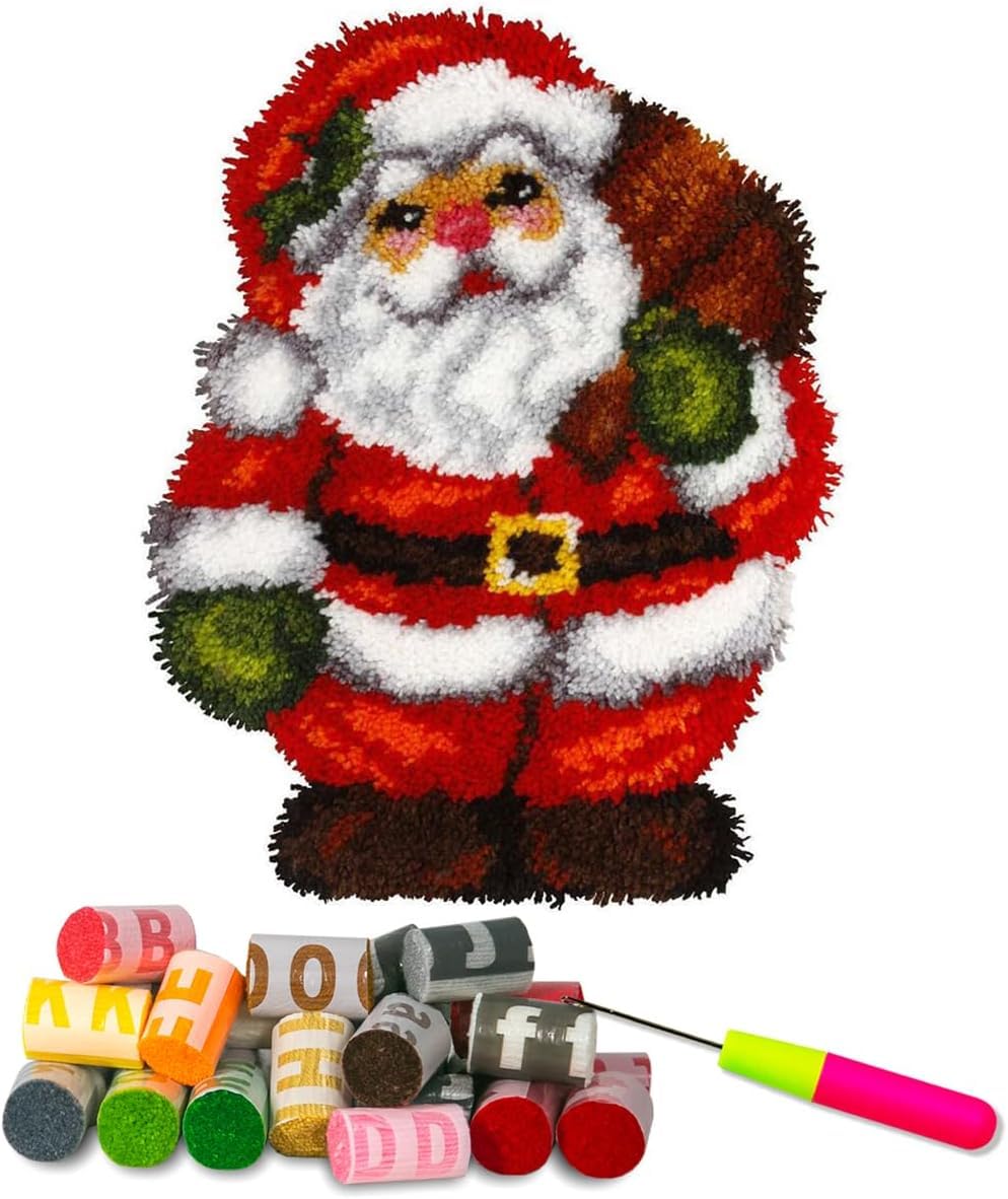 Kit DIY Tapis Au Crochet YOOTOM - Loisir Créatif Adultes/Enfants - 52x38cm - Noël Et Décoration