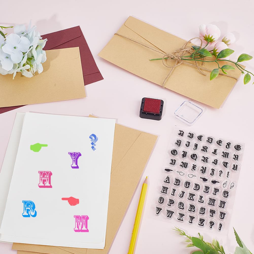 CRASPIRE Letters Clear Stamps Alphabet Silicone Rubber Stamp Seal Transparent Silicone Stamps for Journaling Card Making Friends DIY Scrapbooking Photo Frame Album Decor - Image 4