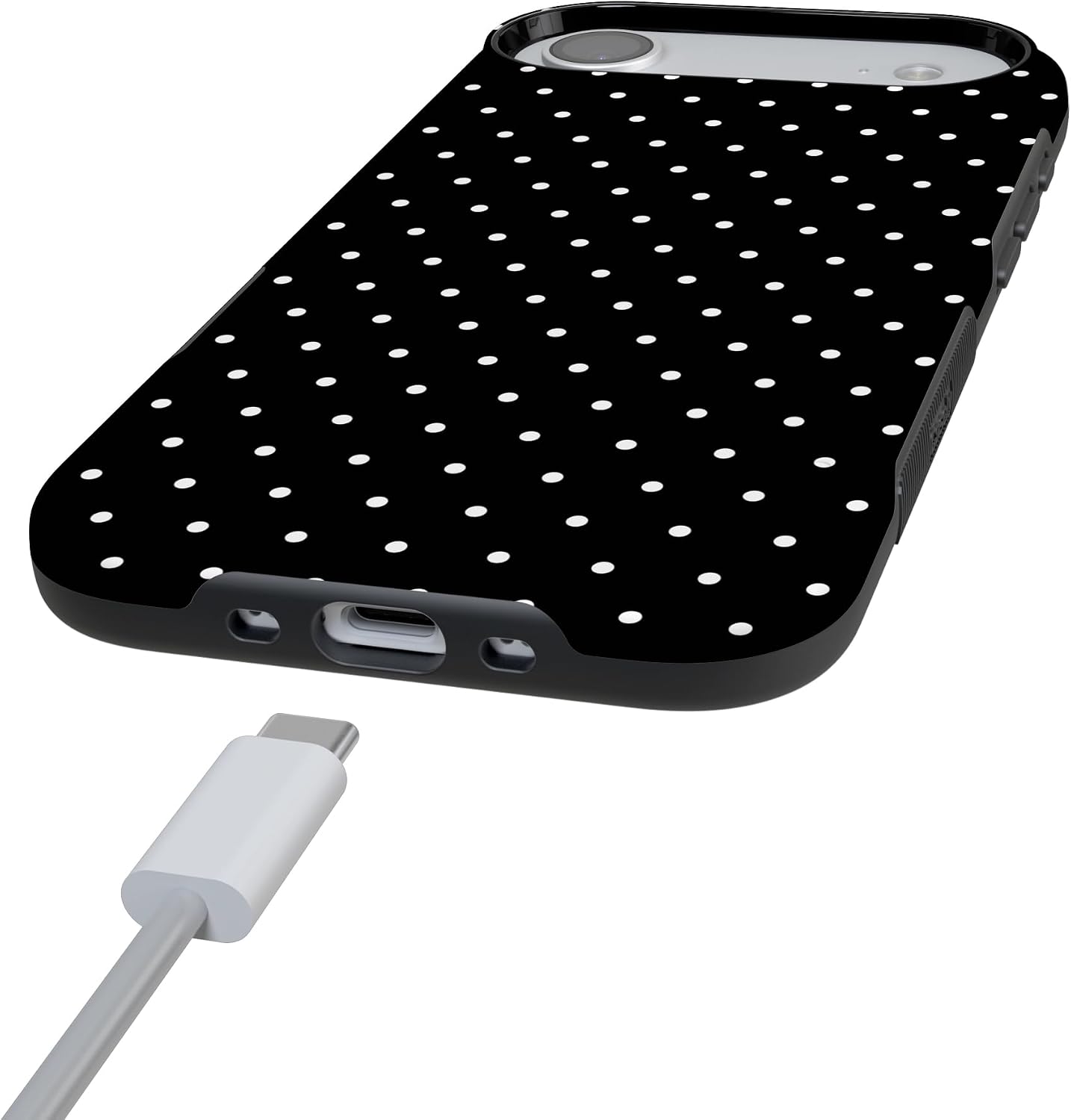 Casely iPhone 17 Air Case | On the Dot | Black Polka Dot | Bold Protective Design | Compatible with MagSafe