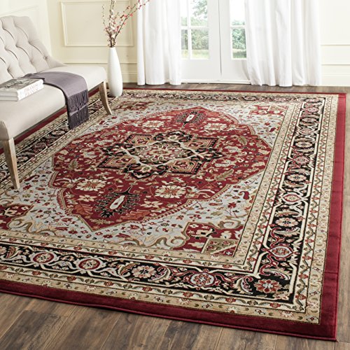 Safavieh Lyndhurst Collection LNH330B Traditional Oriental Medallion Red and Black Area Rug
