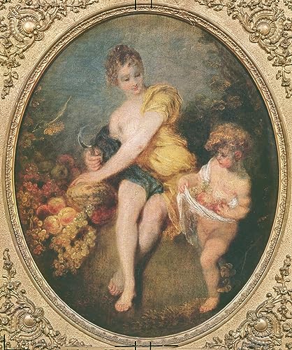 Affiche Toile Automne de Jean Antoine Watteau reproduction d'art haute définition 60x90cm