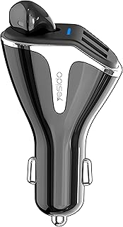 Next Store Car Charger with Bluetooth Headset – Fast Charger with 2 USB Ports 3.1A, Wireless Earbuds Anti-Noise, Stable Connection, Auto Answer Calls, Compatible with All Cars 12V-24V