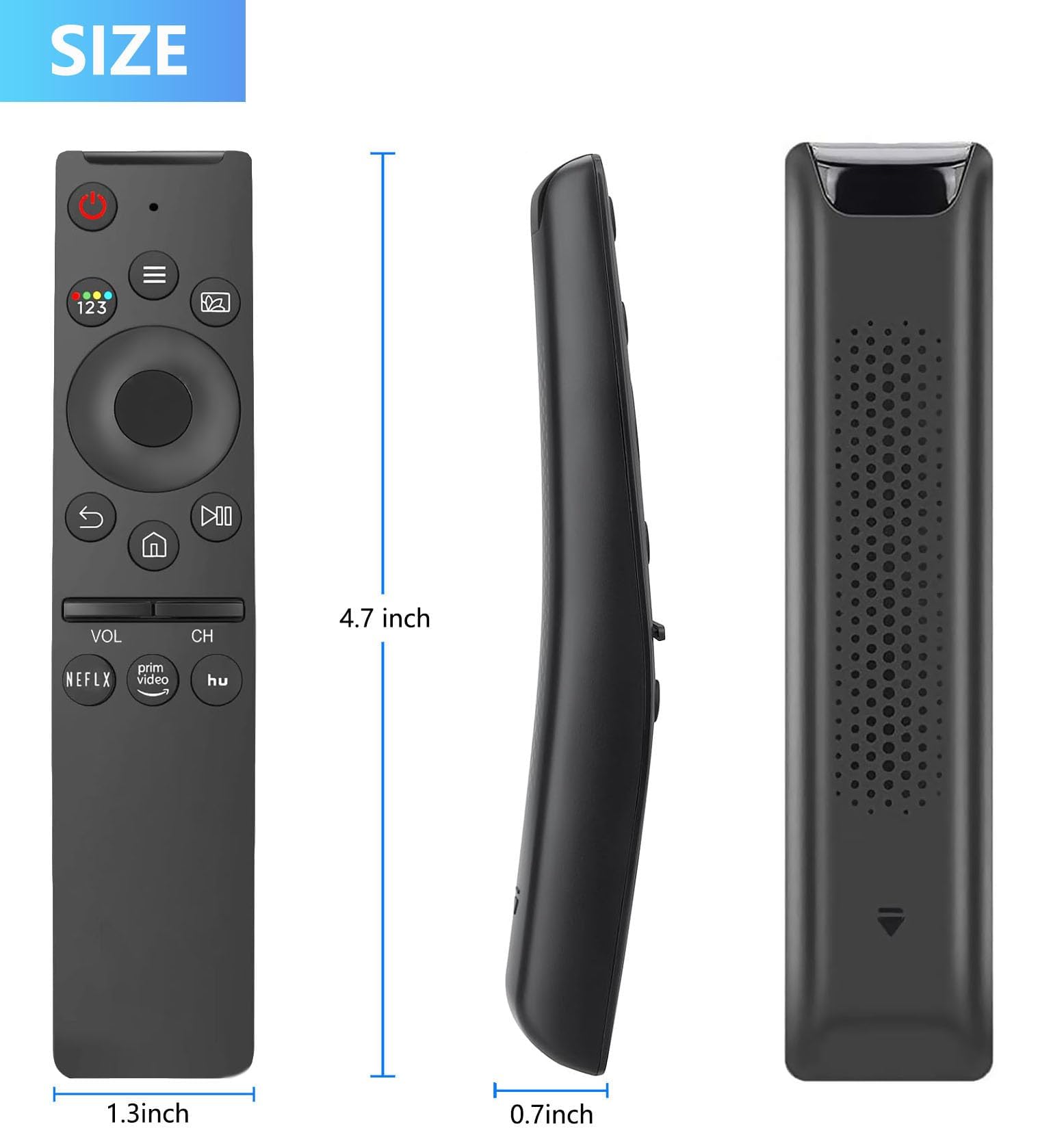 Zamienny pilot zdalnego sterowania do telewizora Samsung, kompatybilny ze wszystkimi telewizorami Samsung LED QLED UHD SUHD HDR LCD ramka zakrzywiona solarna HDTV 4K 8K 3D Smart TV