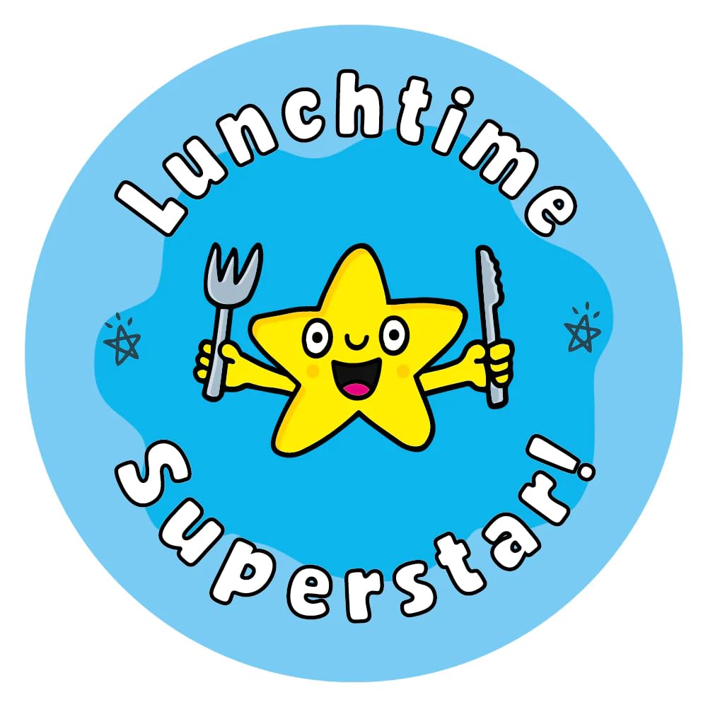 144 Adesivi Premio Superstar Lunchtime Per Bambini - 30 Mm - Per Insegnanti E Genitori - 4