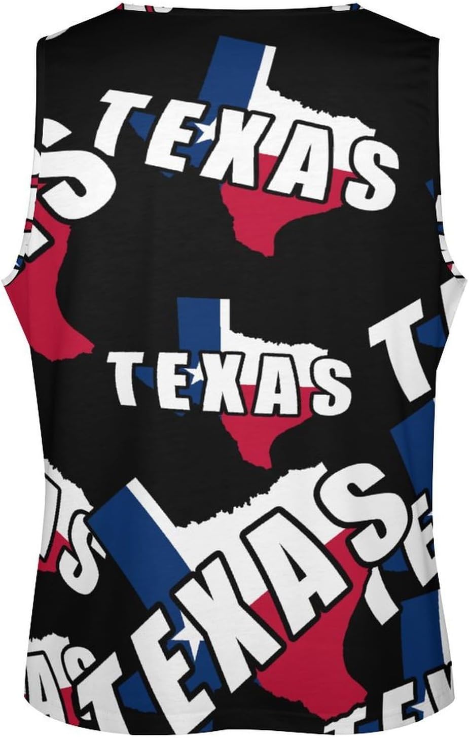 Texas Map Flag Mens Tank Tops Sleeveless Muscle Shirts Beach Casual Gym Shirt Vest Tee Tops