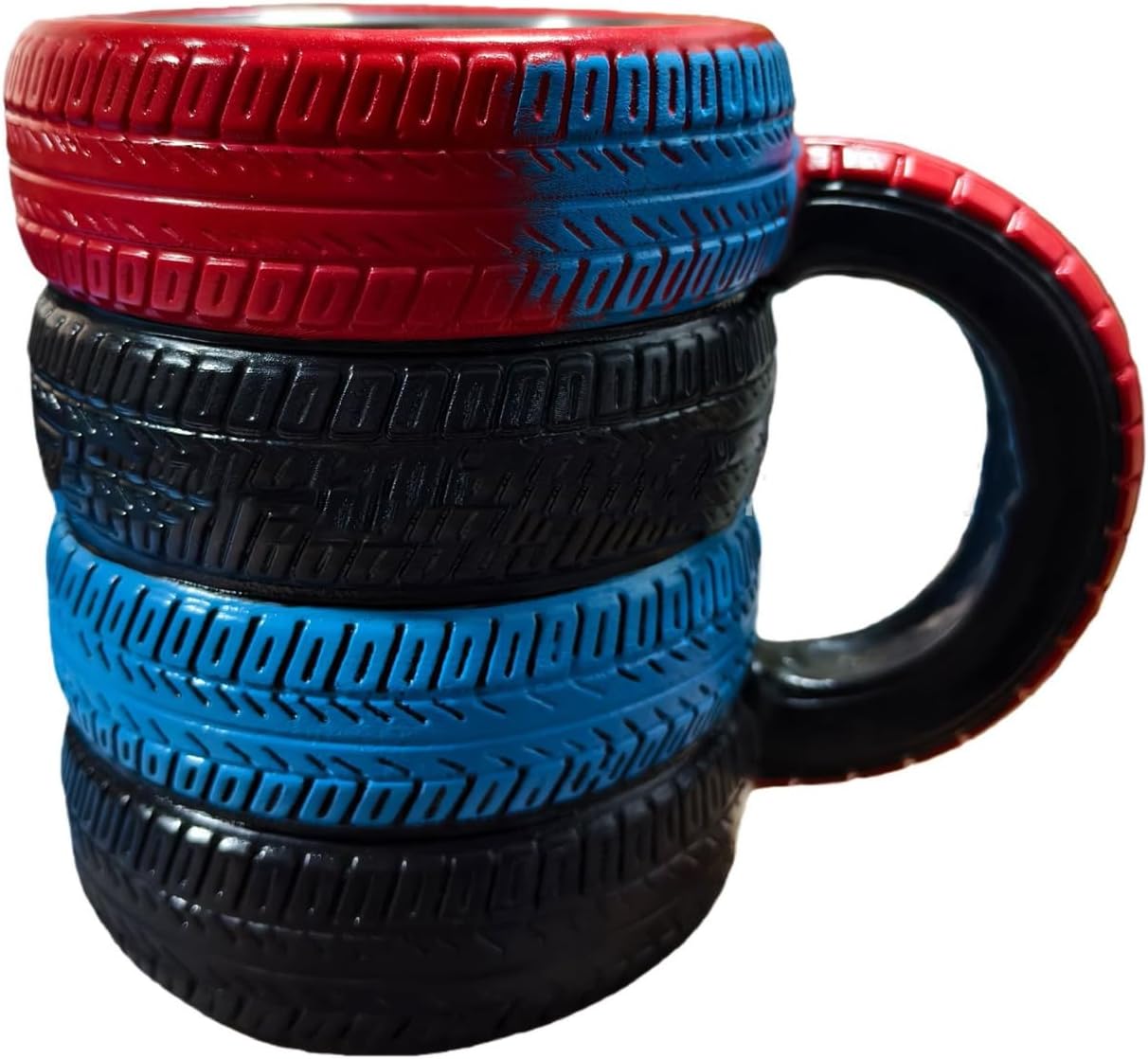 ordinarYone Tire Themed Insulated Travel Mug With Comfortable Grip Coffee Drinking Cup For Men Drinkware for Hot Beverages