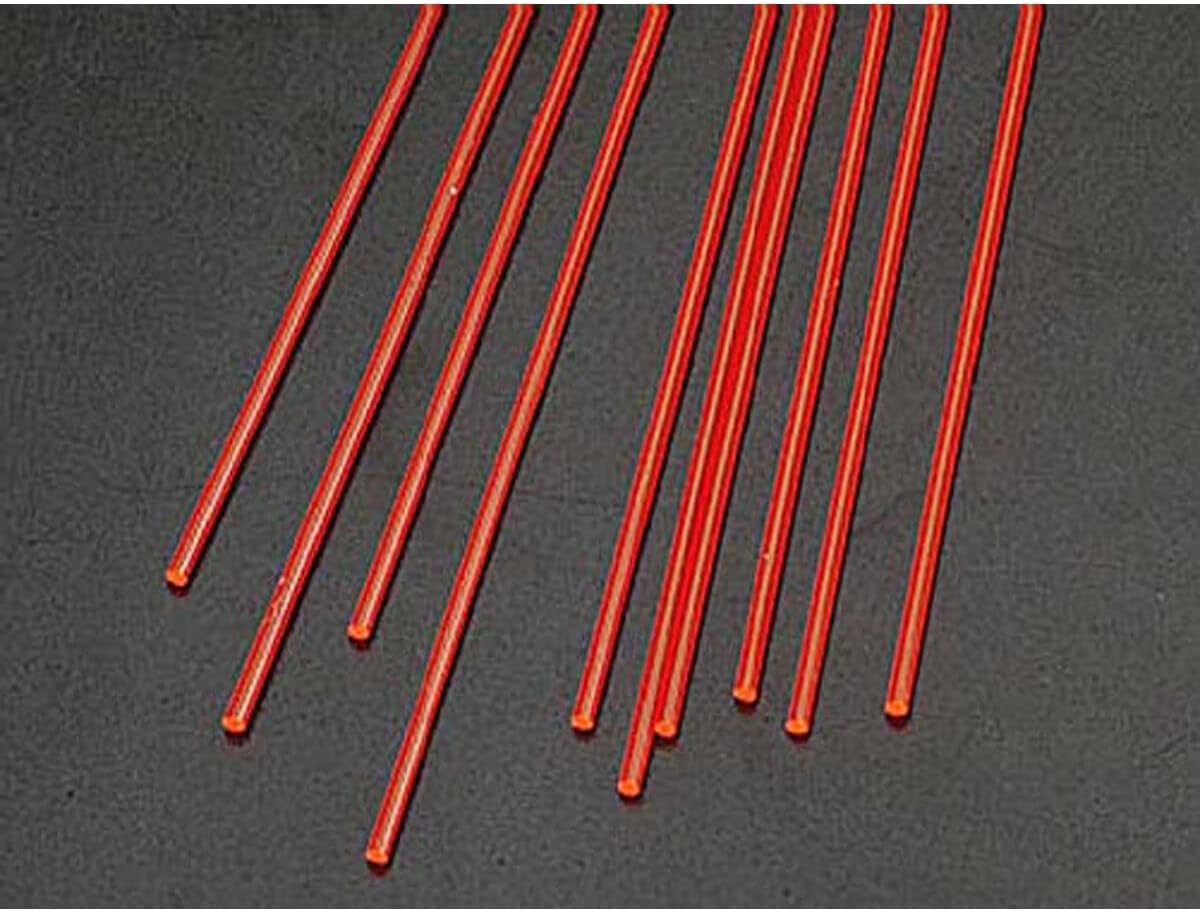 Plastruct FARR-2H Fluor Red Rod1/16 10 PLS90271 Plastic Building Supplies