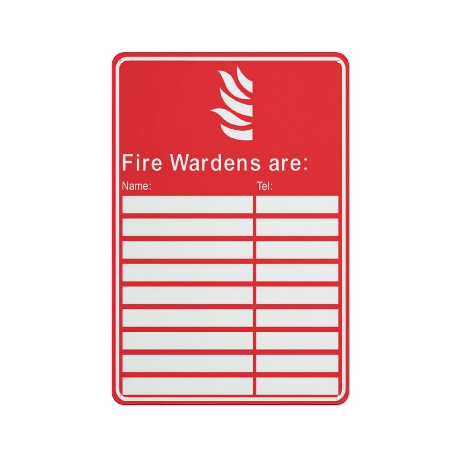 Fire Wardens Are Sign Outdoor Signs Aluminum 12X8 Inch Uv Ink Printed For House And Business