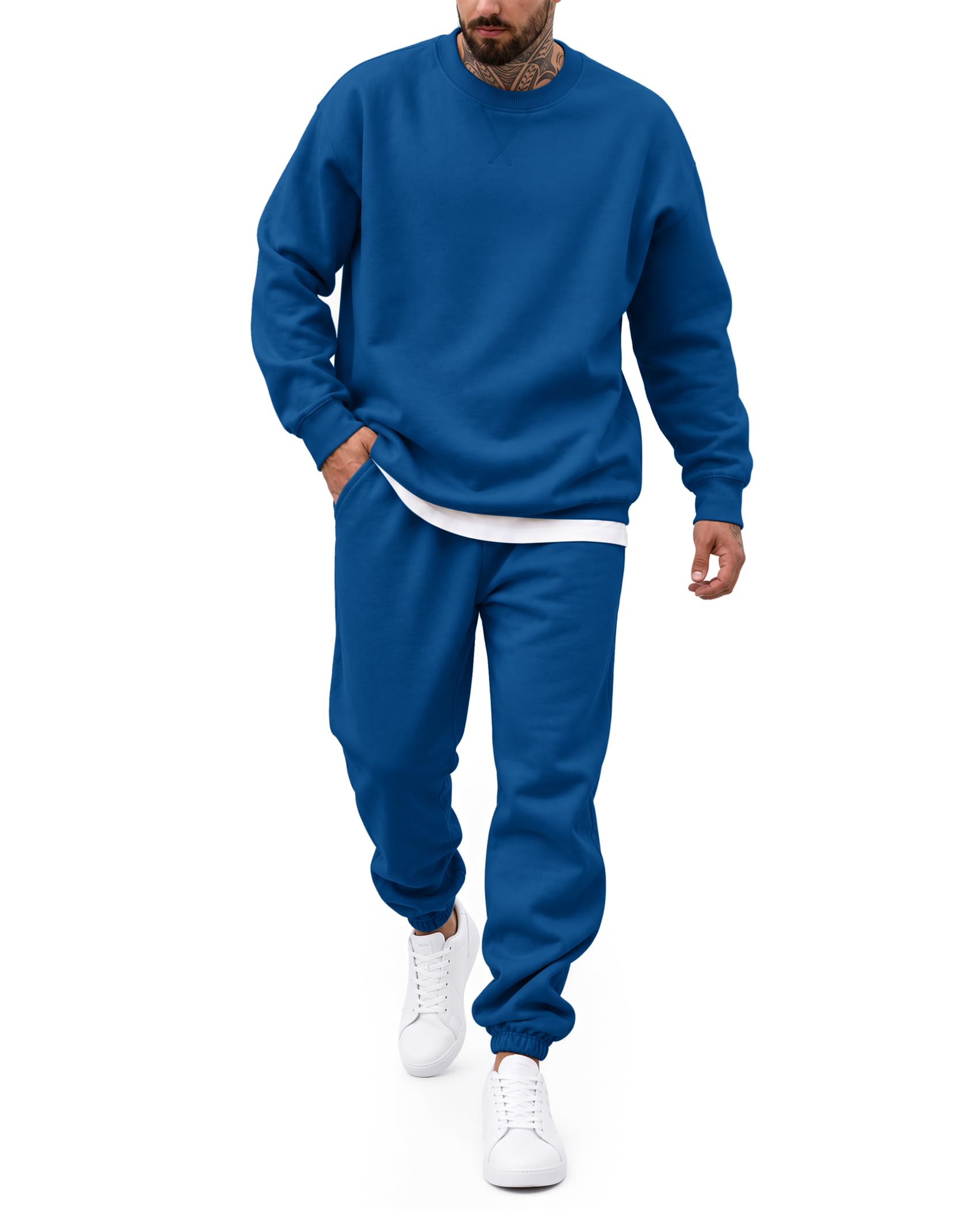 COOFANDY Tute Uomo Sportiva 2 pezzi con maniche lunghe
