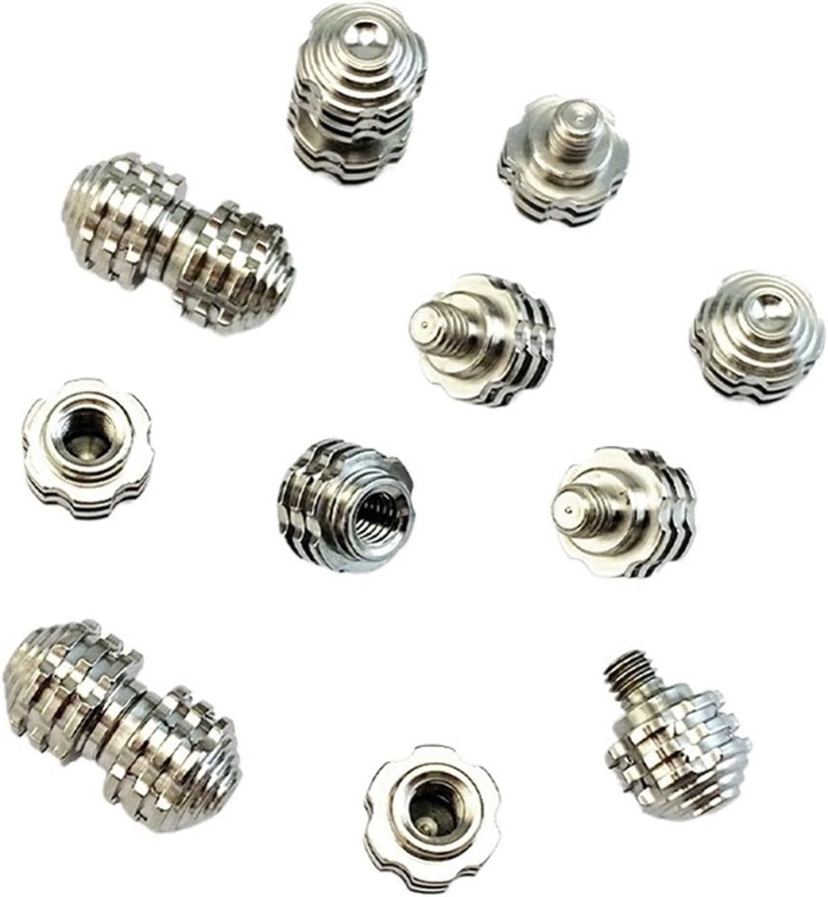 Knife Thumb Stud 5Sets Titanium Alloy Material Folding Thumb Pushed Screw Button Rivet Nail Stud DIY Making Parts Accessories(Silvery)