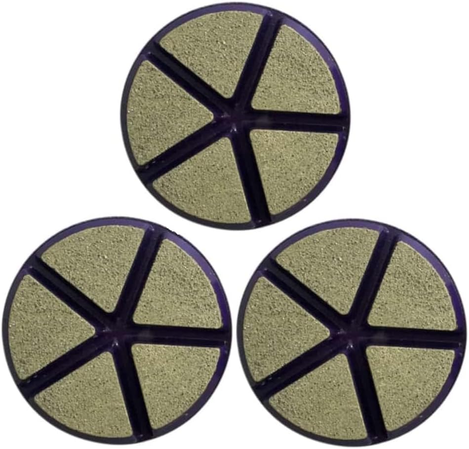 3" Ceramic Transitional Concrete Diamond Grinding Pads, Set of 3, 30 Grit, Dry or Wet