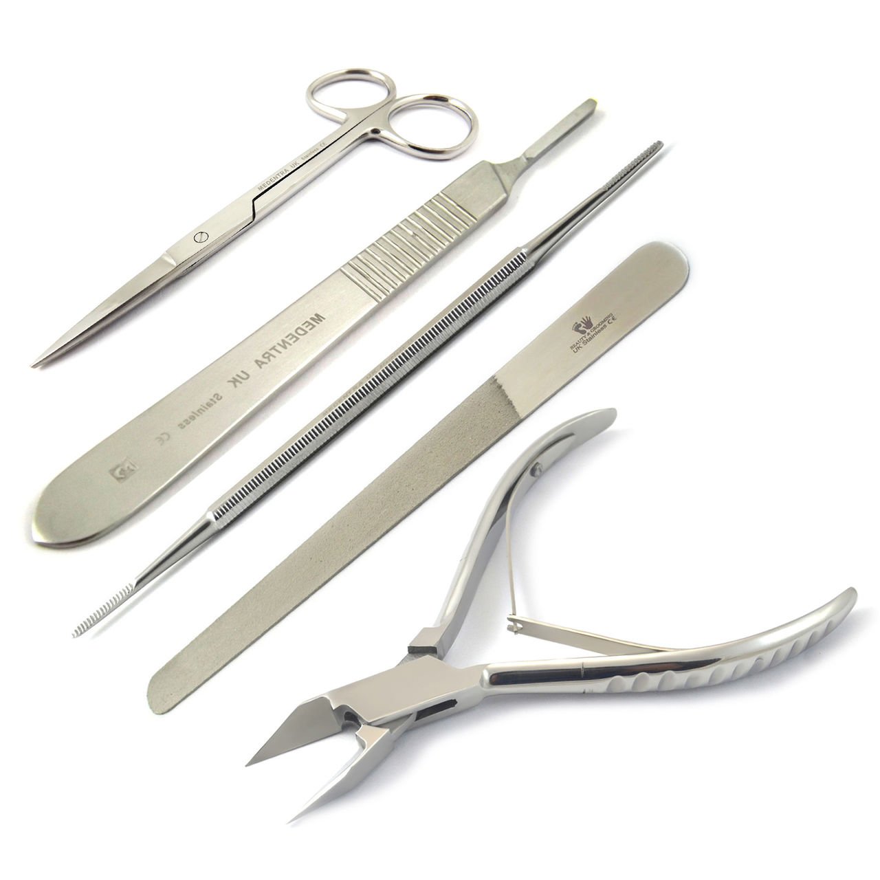 Kit podologue Medentra en acier avec outils de précision et ciseaux Iris - 2