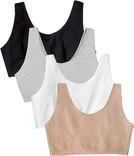Women's Wireless Cotton Tank Sports Bra Multi-Pack