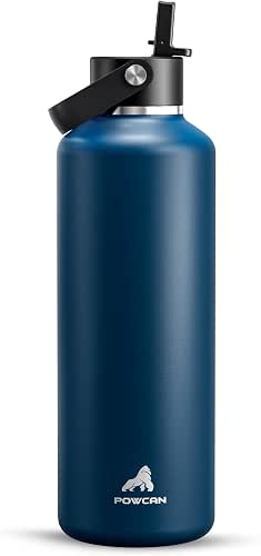 POWCAN 32 oz Water Bottle Insulated: BPA-Free, Leakproof Lid with