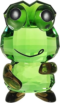 Crystal Frog Figurine Collection Paperweight Desk Centerpiece Ornament Child Gift for Birthday