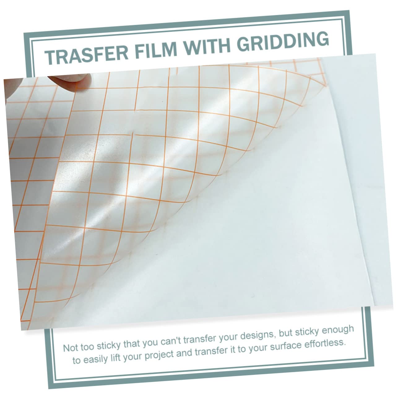 Gadpiparty 4sheets Transfer Tape Permanent Vinyl Decals for Vehicles Self-Adhesive Vinyl Film Lettering Membrane DIY Transfer Tape
