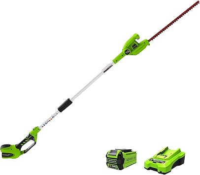 Review Greenworks 40V 20″ Cordless Pole Hedge Trimmer, 2.0Ah Battery and Charger Included Review Greenworks 40V 20″ Cordless Pole Hedge Trimmer, 2.0Ah Battery and Charger Included
