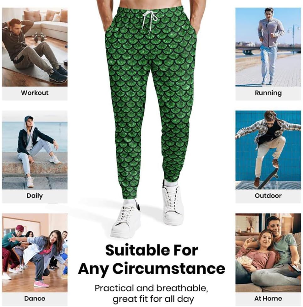 Mens Sweatpants 80s 90s Retro Joggers Sports Funny Workout Party Gym Pants with Pockets - Image 5