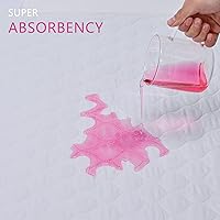 Vista 4 de ECONAZOLE Almohadillas de cama para posicionamiento de incontinencia, protector de colchón lavable con 6 asas, almohadillas impermeables