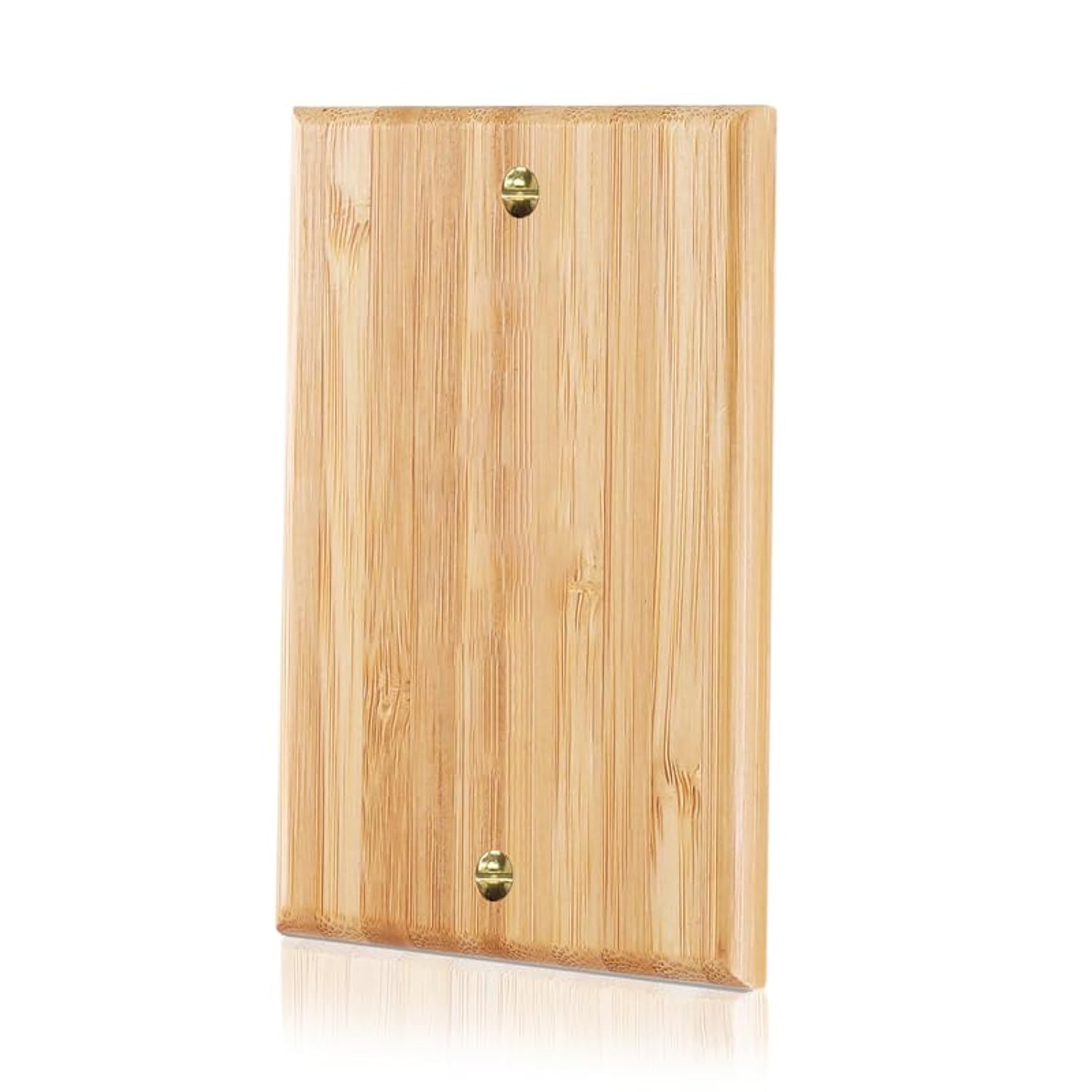 Photo 1 of 1PC Solid Wood Light Switch Plate Blank Wall Plate Light Switch Cover Quality Raw Wooden Switch Plate Decorative Wall Plate Bamboo Single Toggle