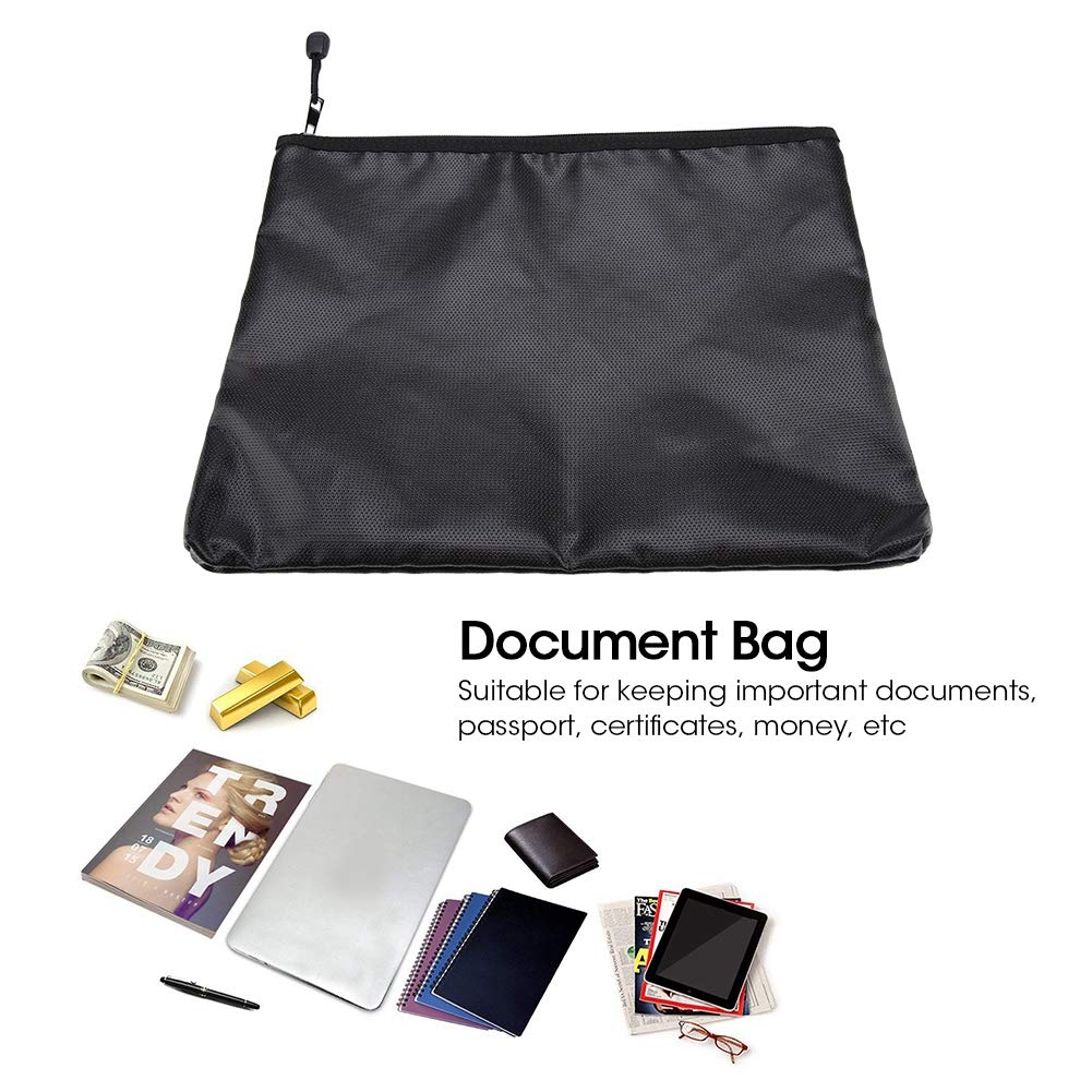 3 Stück Dokumententaschen, Aktentaschen, feuerfeste Geldtaschen, wasserdichte Reisepasstaschen, Laptop-Aufbewahrungstaschen, Dokumenten-Organizer-Tasche
