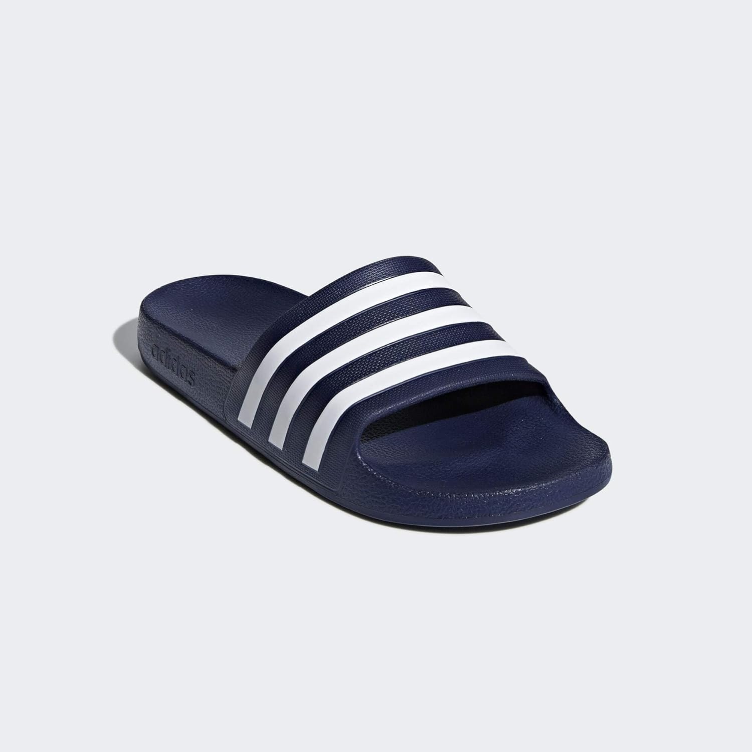 adidas Unisex-Adult Adilette Aqua Slides 4.5 Dark Blue/White/Dark Blue