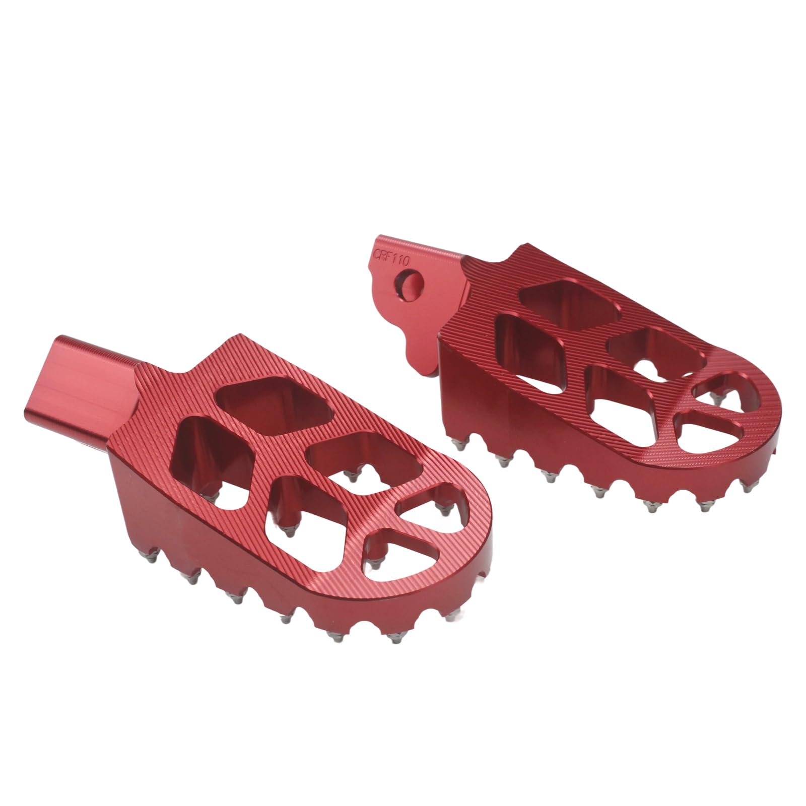 Runfarr Repose-Pieds Moto Rouge Aluminium CNC Pour CRF110F 2013-2022 Et CRF125F 2014-2023